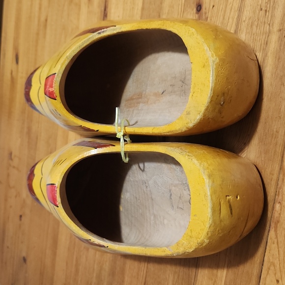 Authentic Dutch Wooden Clogs 12" Handmade/Carved Vintage Heavy Quality EUC - Picture 5 of 5